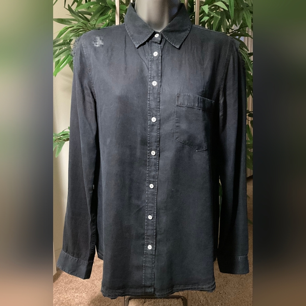 The Blue Shirt Shop *Rare Find* Beautiful Deep Blue Button Down Top - Picture 1 of 6